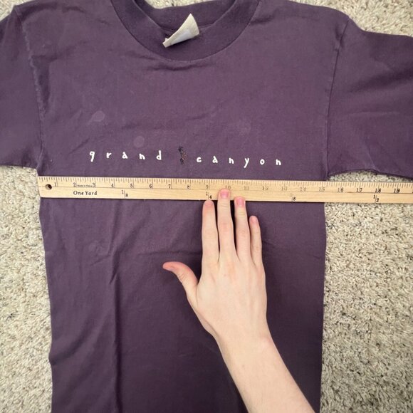 VTG 90s Grand Canyon Tee Shirt Fred Harvey USA Made Small Purple Short Sleeve - Picture 4 of 12